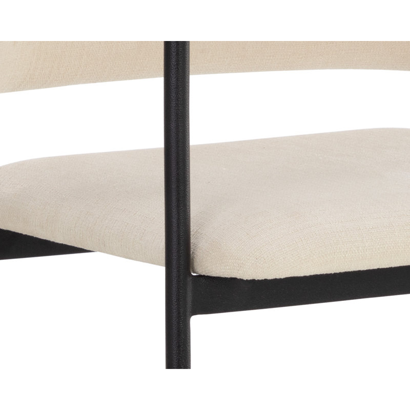 Brenan Upholstered Stool with Metal Frame, Bar Stool (29.5” Seat Height), Brown