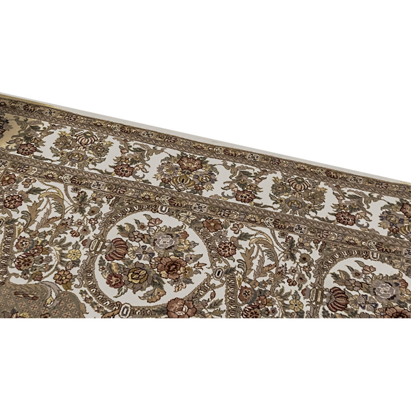 Tapis beige / ivoire noué à la main de haute qualité