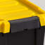 IRIS 20 Qt./5 Gal. Sac de rangement robuste et empilable noir avec couvercle jaune
