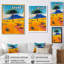 Acacia sur savane jaune - arbre, art mural africain, salon-128211040-128211048