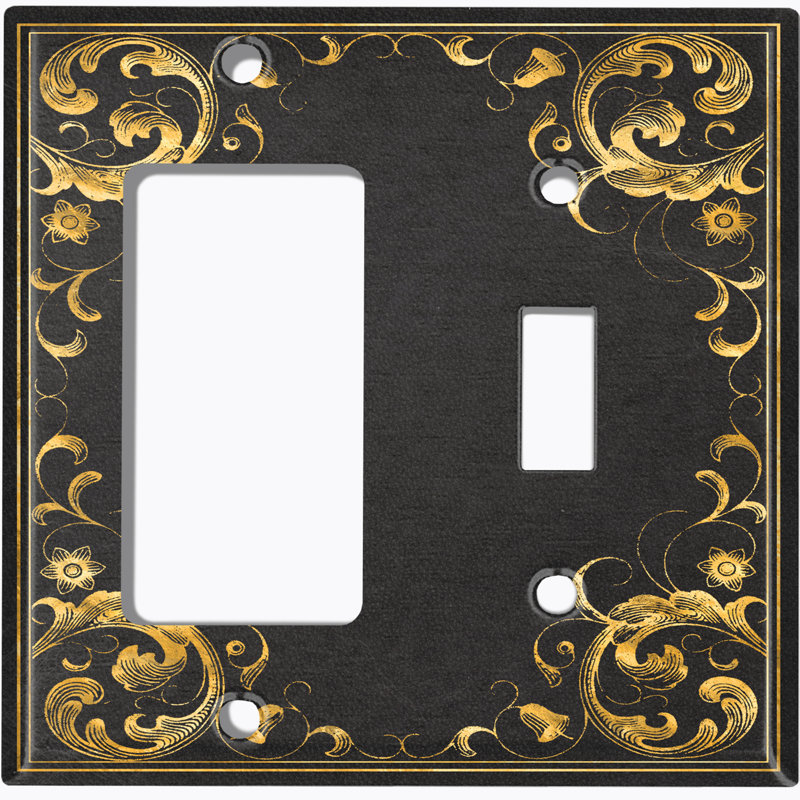 Patterned 2 - Gang Standard Combination Wall Plate