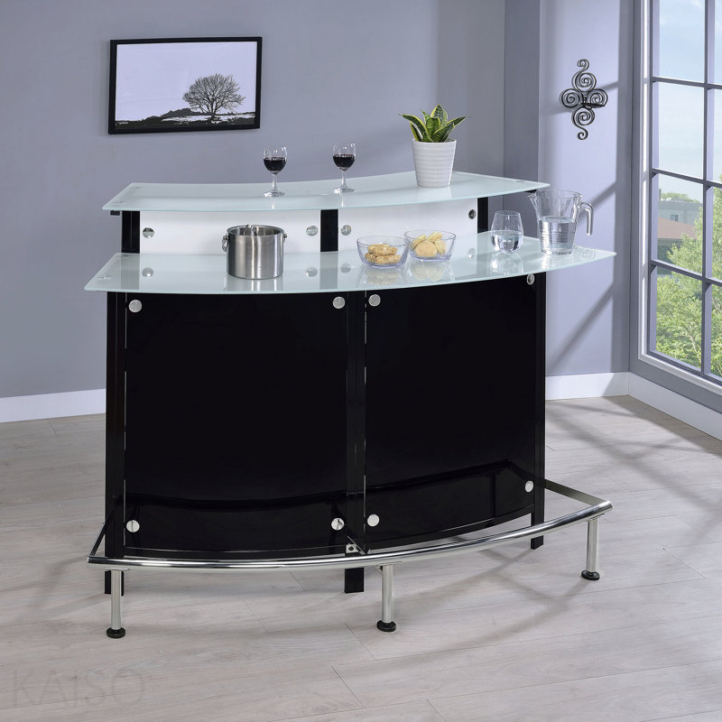Armoire à vin avec bar noir