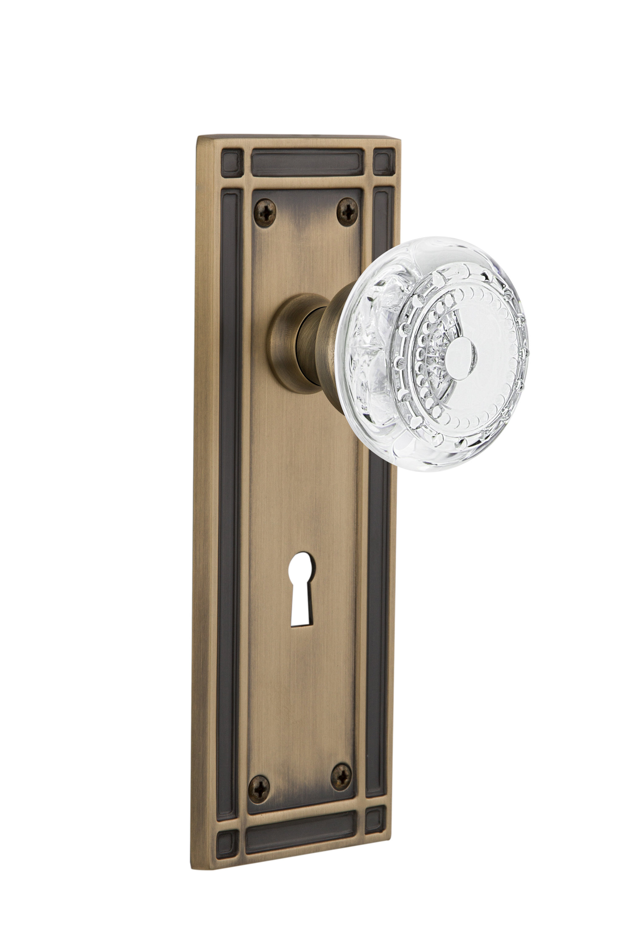 Nostalgic Warehouse Mission Plate with Decorative Keyhole and Crystal