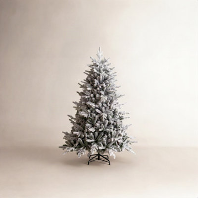 Frosted 7' Pre-Lit Pine Christmas Tree