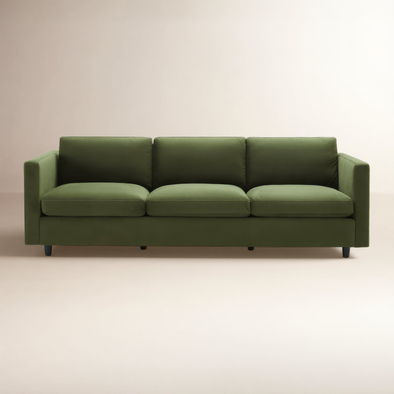 Fleetwood 99" Upholstered Sofa, Bella Forest Performance Velvet