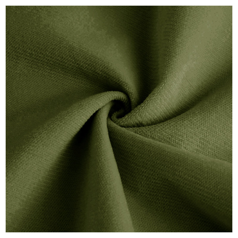 Canapé modulaire 1 place en velours avec accoudoirs et coussin vert olive, Vert olive