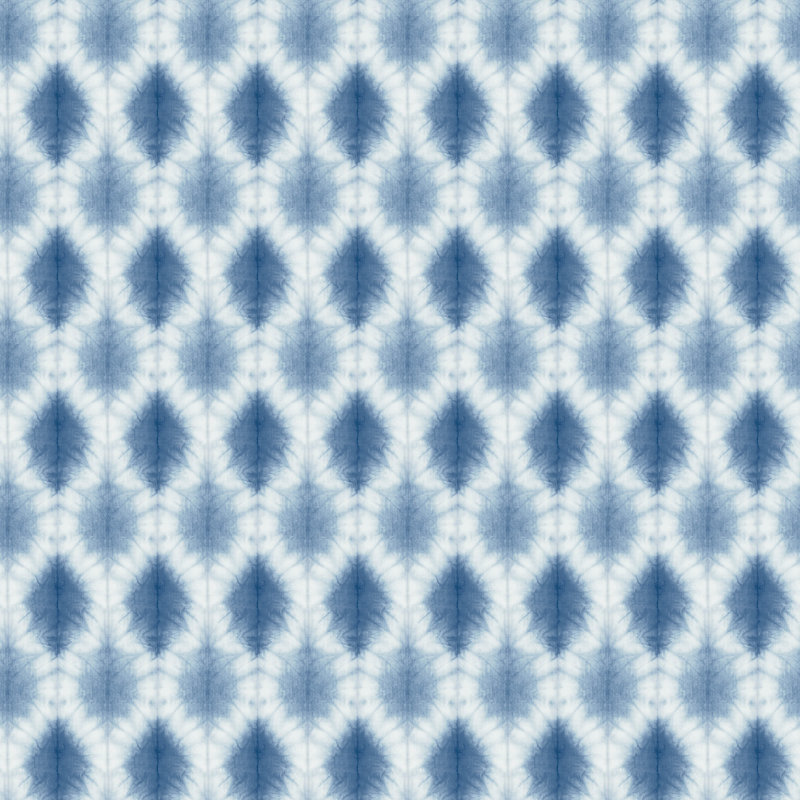 Rouleau de papier peint L 33 pi x l 20,5 po Costantino Diamond Shibori, Bleu marine