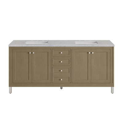 Chicago 72'' W Double Vanity -  James Martin Vanities, 305-V72-WWW-3EJP