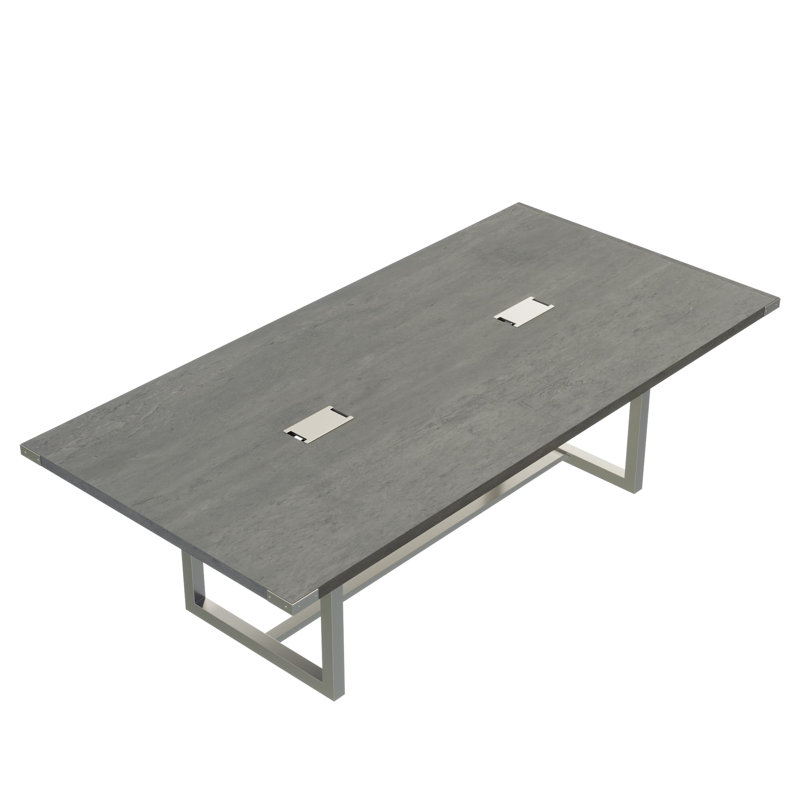 Table de conférence rectangulaire Mirella, Gris pierre, Gris