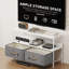 Meuble télé, table télé avec rangement pour téléviseur 47 po, blanc-1019753345-1019753351-1019753348