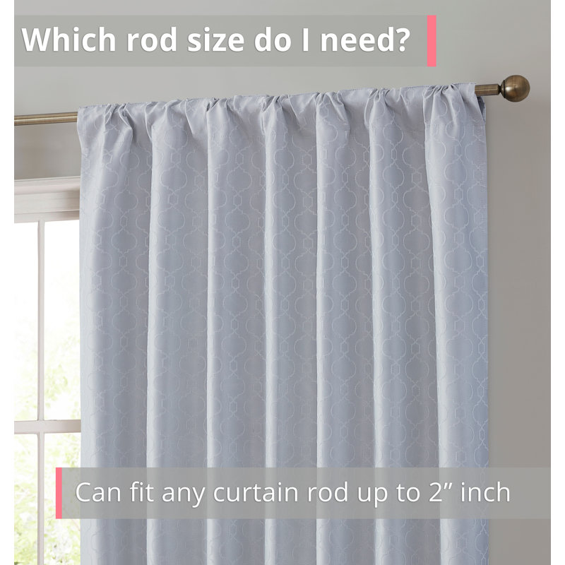 Ritenour Curtain Pair, 52" W x 63" L, White