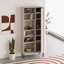 Tahereh Curved 5 Tier Tall Bookcase With 1 Door – 175.5 Cm-67595903