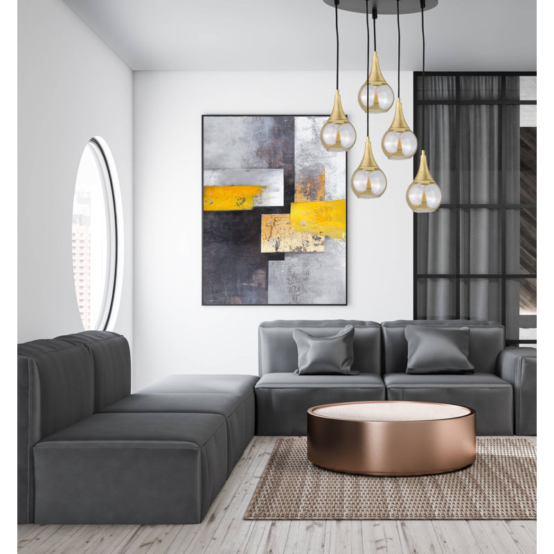 Creekmore 5 - Light Cluster Pendant, Gold, Black/Gold