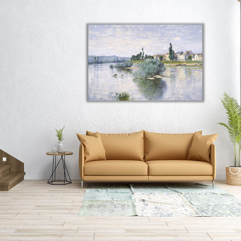 La seine à Lavacourt, 1880, reproduction d'art sur toile, H 20 po x l 30 po