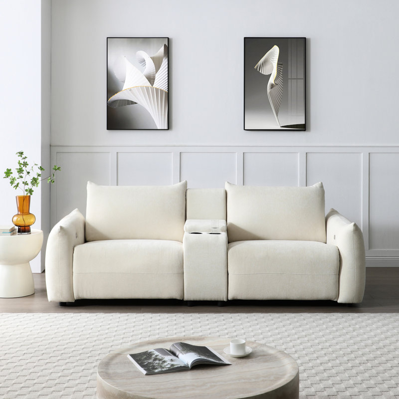 Linen Upholstered With Power Lift Function. Cup Holders & Storage. Home Theatre Seat For Comfort And Storage Box. Upholstery. Comfortable Seating