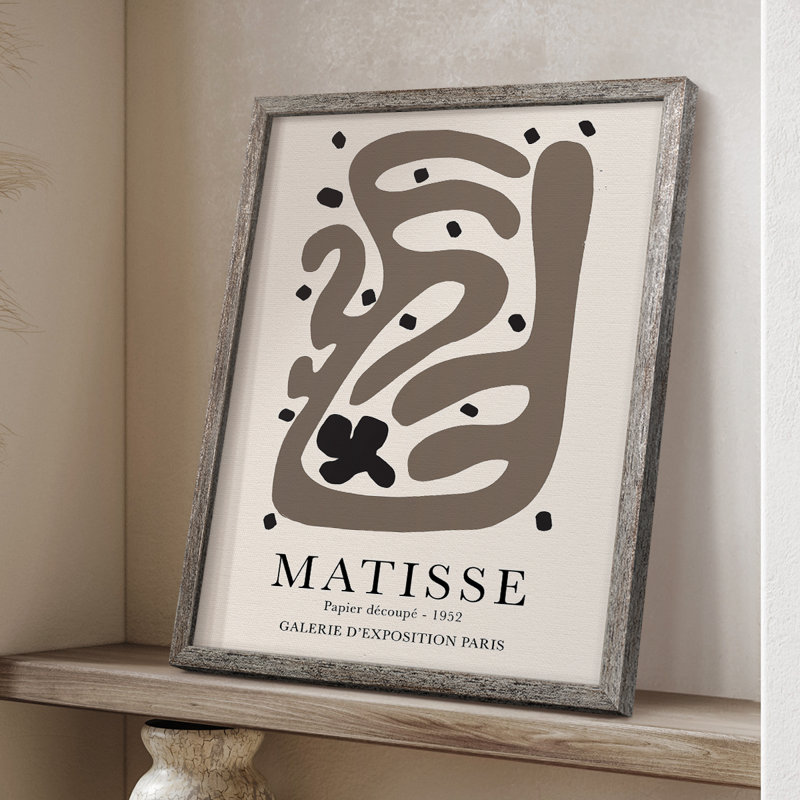 Matisse CCxx, reproduction encadrée - bois massif, Argent rétro, H 30 po x l 24 po