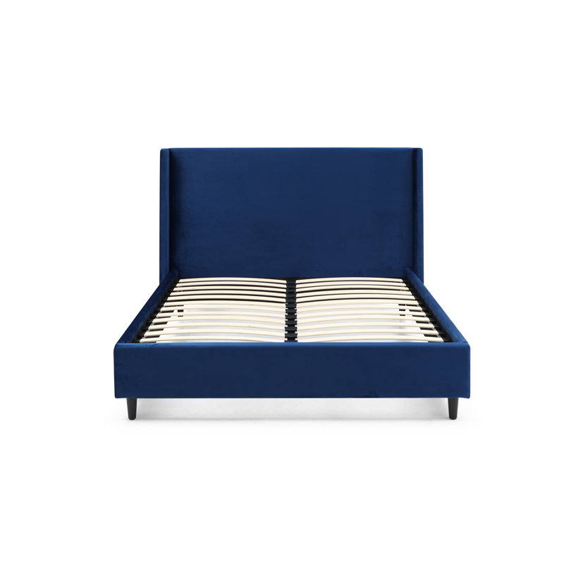 Amarantha Upholstered Bed, Double (4'6), Navy