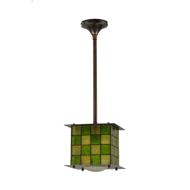 Sunlight and Kelp Glass Bronze Mini Pendant Light