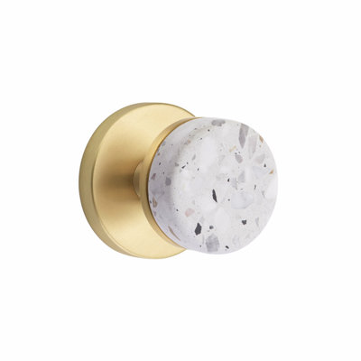 Terrazzo Round Knob with Round Rosette