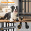 Meuble pour cage 38 po en métal robuste avec roues verrouillables, cage intérieure pour chien avec plateau amovible et double porte, chenil pour chiens de grande / moyenne taille-936252853-933074098