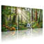 «Sunlight Forest Stream», ensemble de 3 reproductions d'art sur toile tendues sur toile-632809439
