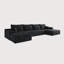 Canapé modulaire rembourré en tissu désossé de style moderne minimaliste pour le salon, canapé d'angle à siège profond, aucun assemblage requis-1196925926-1196925922-1196925924