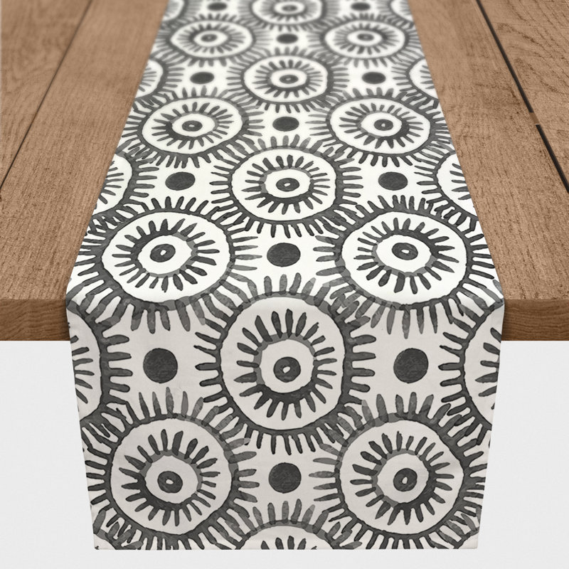 Chemin de table Akiyoshi, L 90 po x P 16 po, Noir
