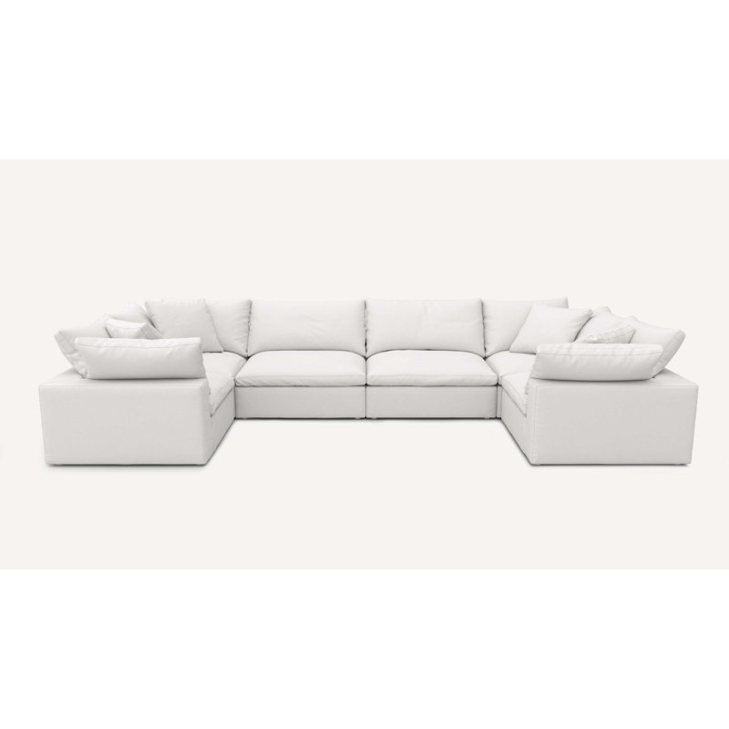 Canapé modulaire de coin en microfibre / microsuède de 138 po Adelinda