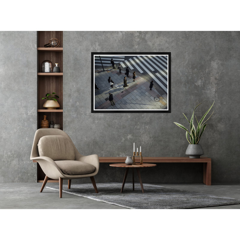Pedestrian Crossing Framed Photographic Print