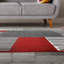 Tapis en polypropylène tissé à la machine Catarcio en rouge / gris / blanc-325899359