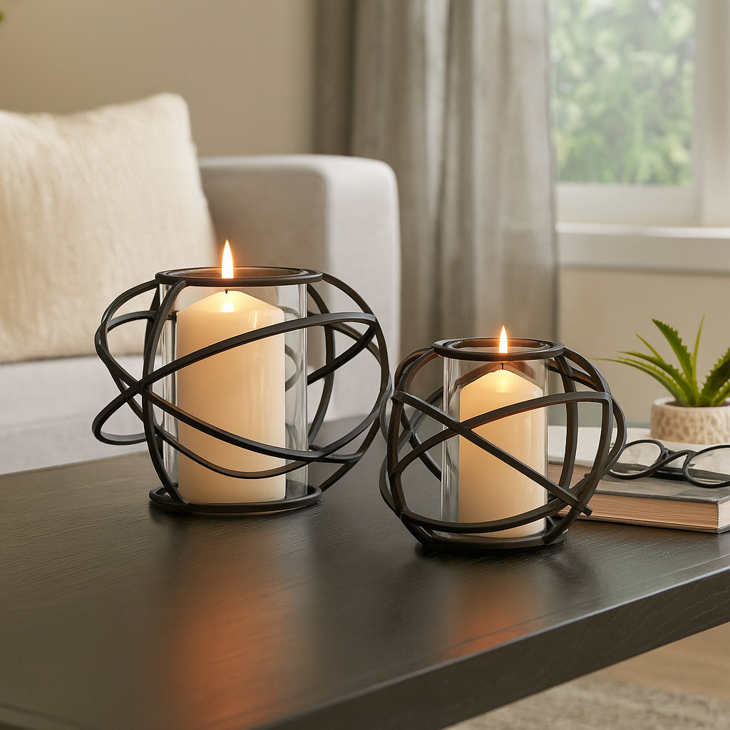 Metal Tealight Candle Holder, Silver
