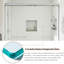 Porte de douche coulissante double l 56 à 60 po x H 72 po avec film antidéflagrant-116650942