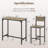 3 Pcs Bar Table & Chair Set Kitchen Table With 2 Bar Stools For Small Space