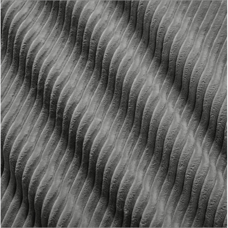 Canapé d'angle avec coussins en velours côtelé, 36.42" W, Velours côtelé gris