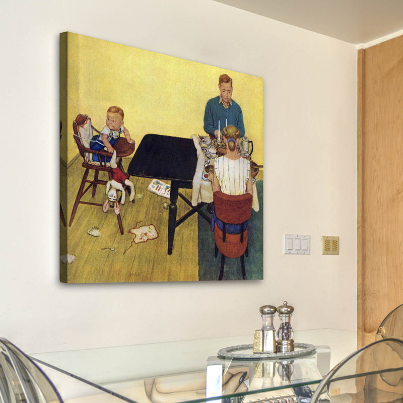 «Dinner for Two» par Jack Welch, reproduction d'art sur toile tendue, H 18 po x l 18 po