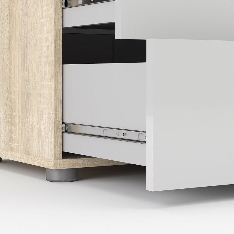 Gianna 8 Drawer 55.12" W Double Dresser, Truffle