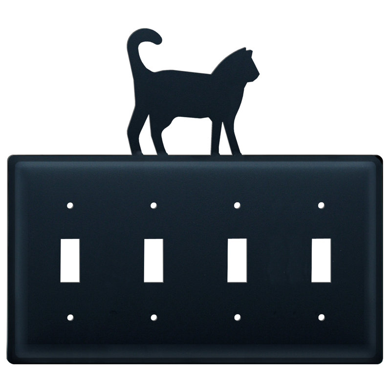 Cat 4-Gang Toggle Light Switch Wall Plate