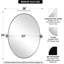  Tilting Oval Bathroom Vanity Wall Mirror | Adjustable Pivot Stainless Steel Frame-704742559-704742552