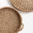 Cirque Mendong Rattan Round Trays with Handles, Set of 2