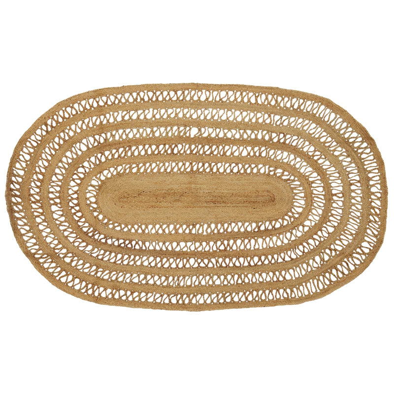 Oval Hand Braided Area Rug, Oval 152cm x 245cm