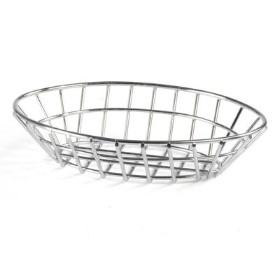 Oval Wire Basket - Stainless Steel