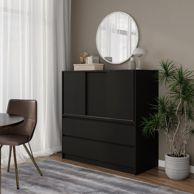Solid Wood Rectangle Accent Cabinet