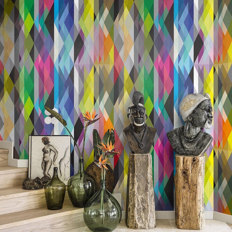 Arnelia Colored Geometric Wallpaper