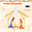 Crèche de Noël 4 pi avec 272 lumières DEL blanc chaud et froid, piquets de sol
