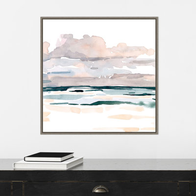 «Eziquel Soft Coastal Abstract I encadré sur toile» par Emma Scarvey, peinture