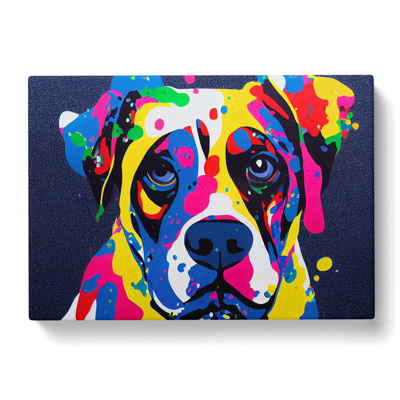 Painted Dog Vol.3 Abstract - Wrapped Canvas, 35cm H x 50cm W x 3cm D