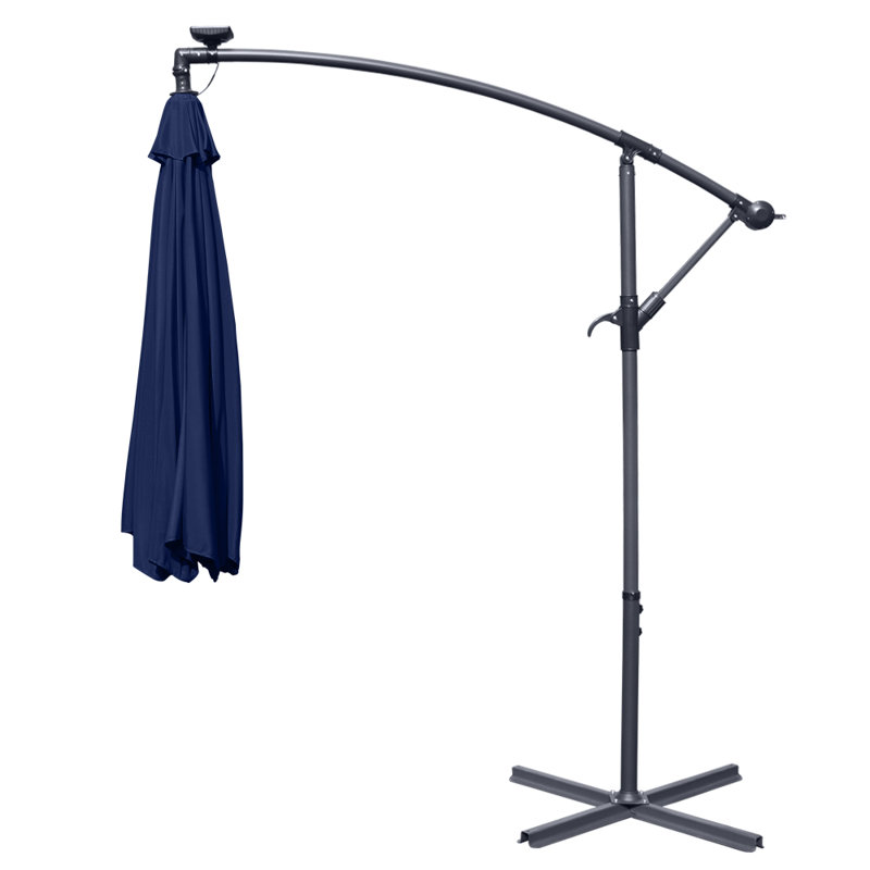 Oullins 3m Cantilever Parasol with Lights, Blue