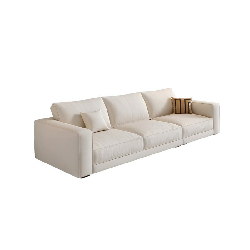 Comfortable in-line fabric sofa, 32.28" H x 122.04" W x 39.37" D