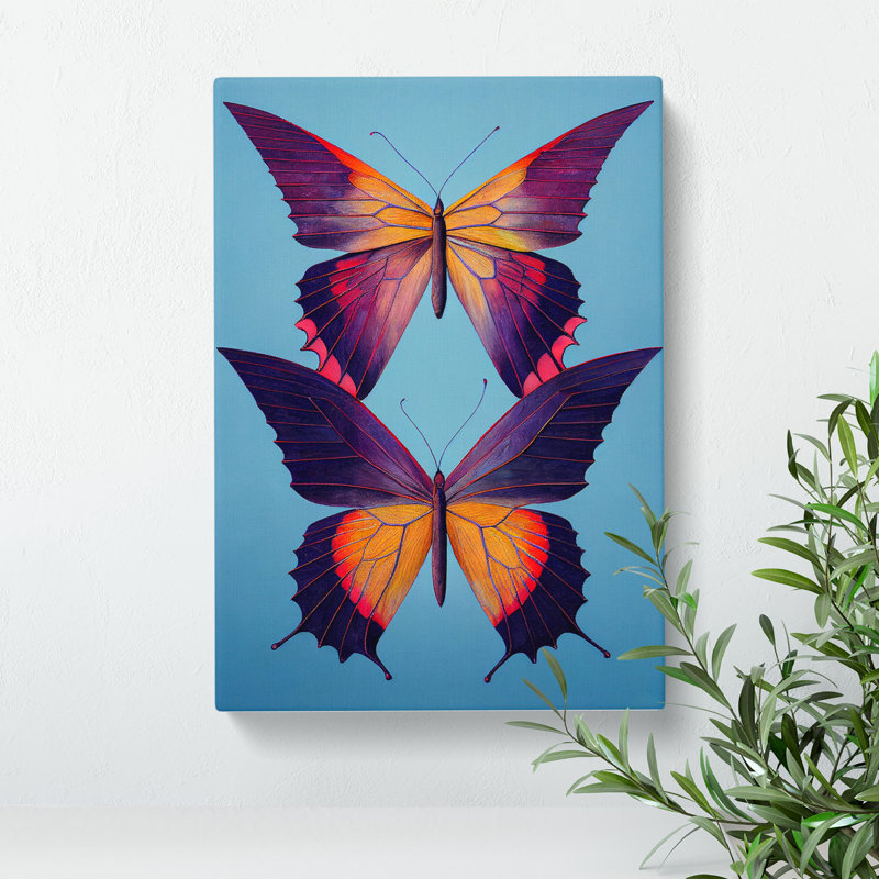 Royal Butterflies - Wrapped Canvas, 76cm H x 50cm W x 3cm D