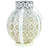 7" White Integrated Floral Pattern Outdoor Solar Lantern with Handle